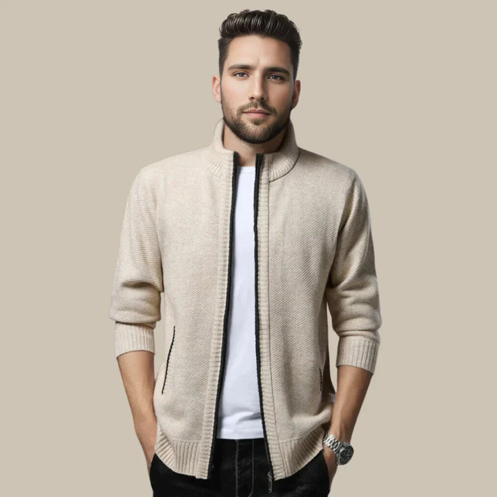 Casual Zip Vest - Blake-Beige-S-State of Style
