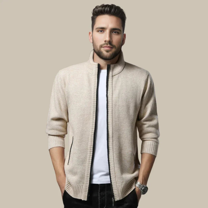 Casual Zip Vest - Blake-Beige-S-State of Style