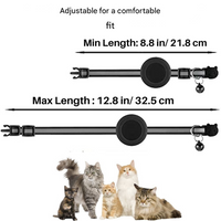 Cat Collar with Safety Closure - Milo-Black-Without GPS tracker-State of Style