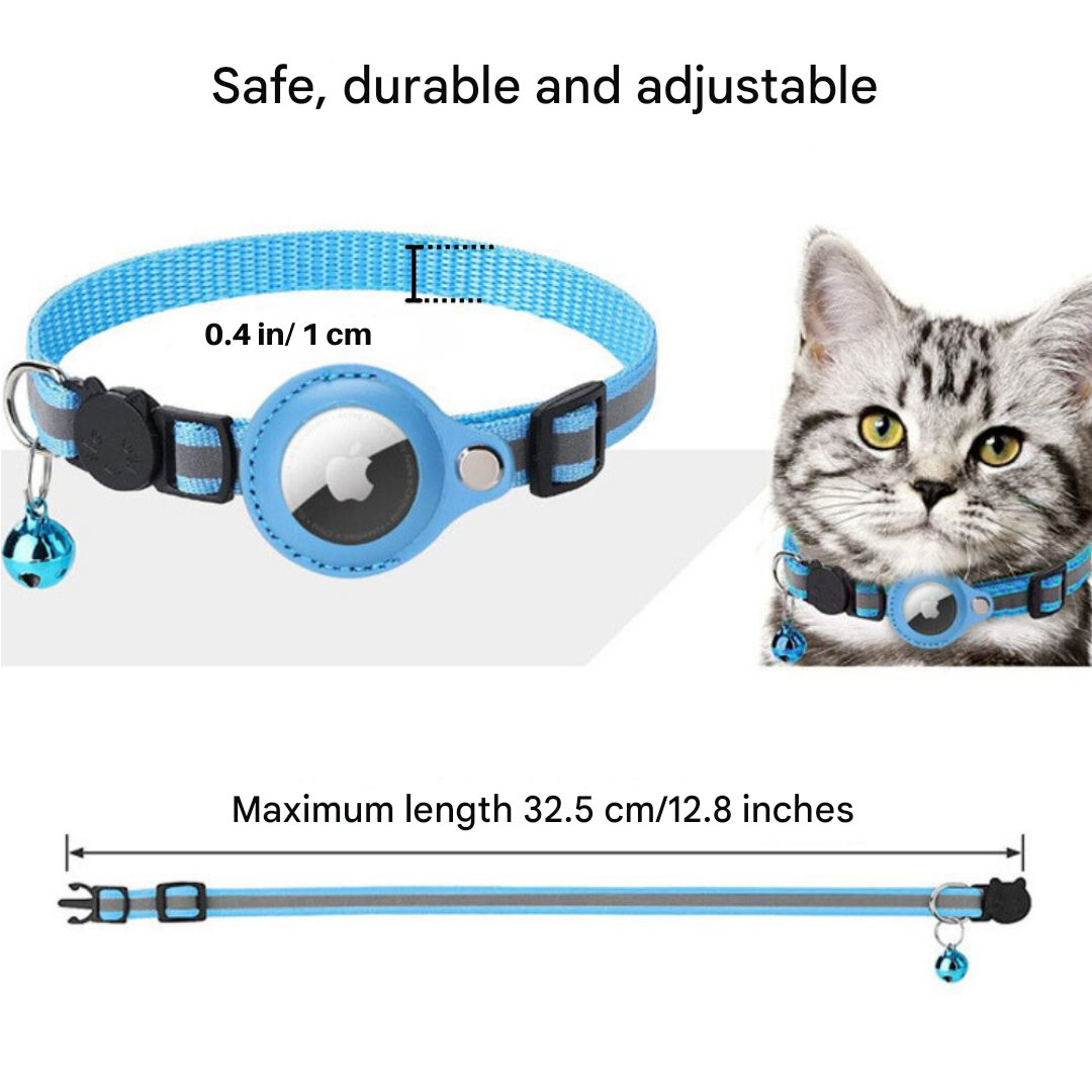 Cat Collar with Safety Closure - Milo-Black-Without GPS tracker-State of Style