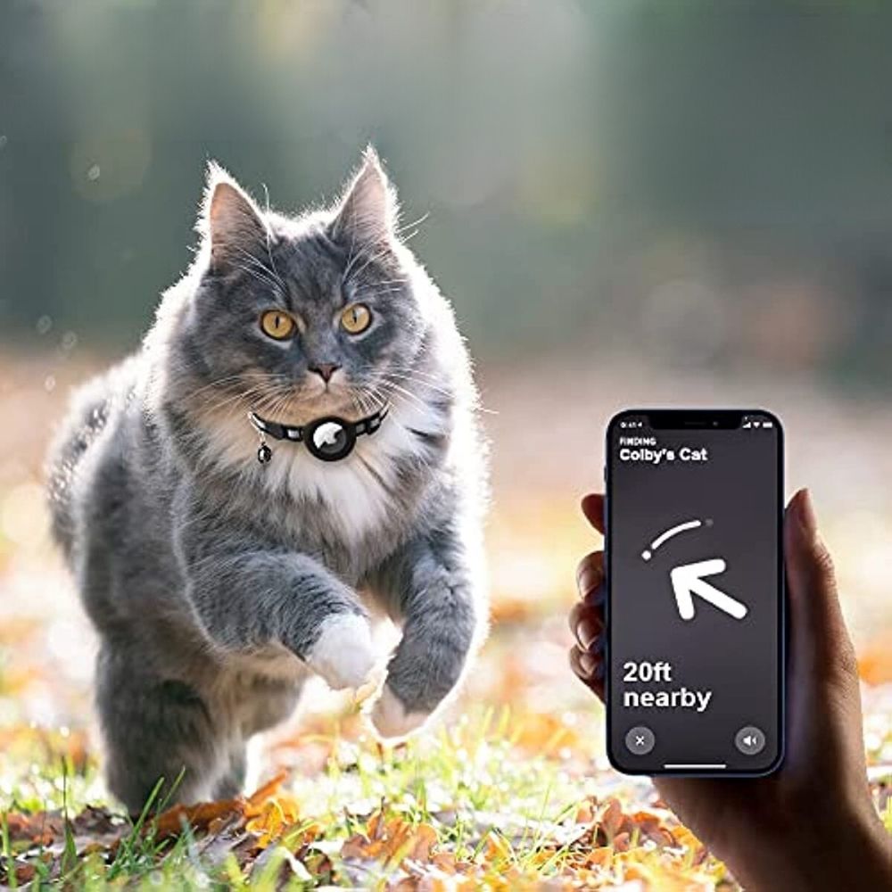 Cat Collar with Safety Closure - Milo-Black-Without GPS tracker-State of Style