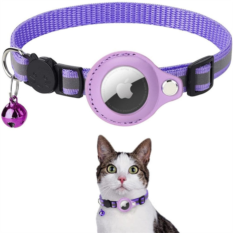 Cat Collar with Safety Closure - Milo-Purple-Without GPS tracker-State of Style