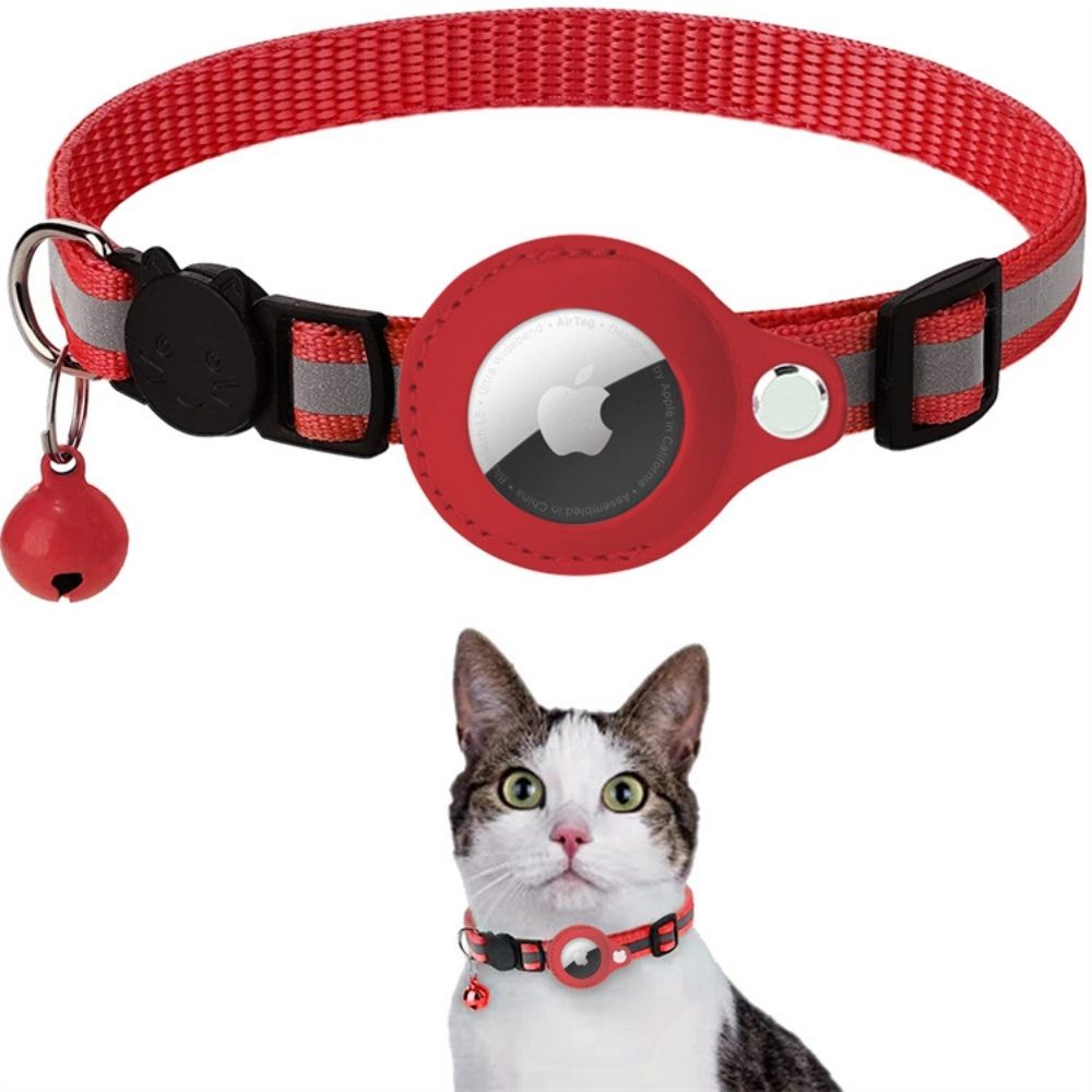 Cat Collar with Safety Closure - Milo-Red-Without GPS tracker-State of Style