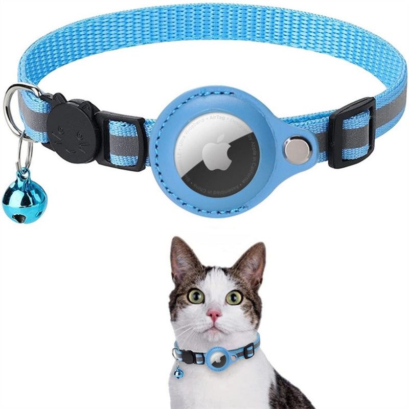 Cat Collar with Safety Closure - Milo-Sky blue-Without GPS tracker-State of Style