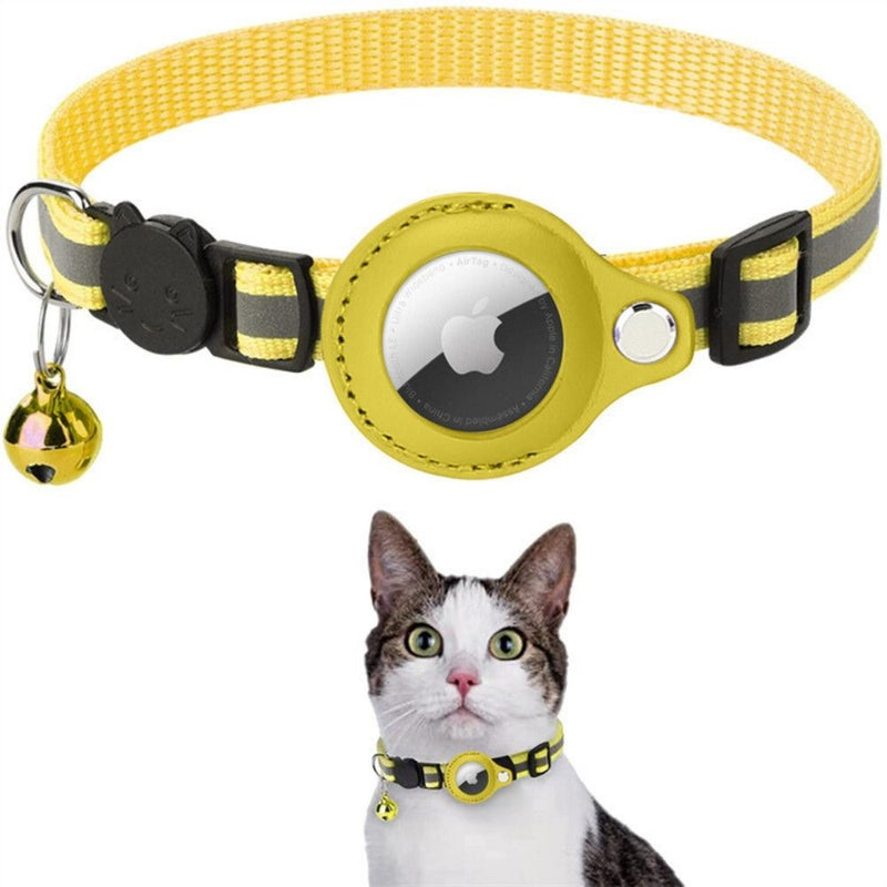 Cat Collar with Safety Closure - Milo-Yellow-Without GPS tracker-State of Style