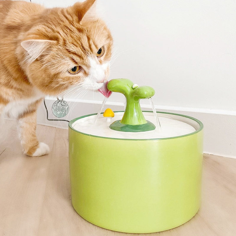 Cat Fountain - SpringFlow™-1000ml-Green-State of Style