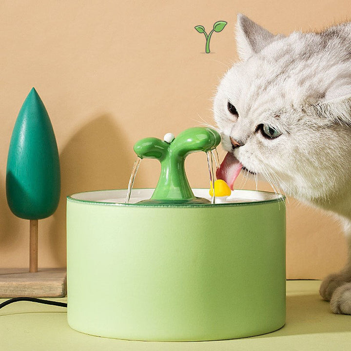 Cat Fountain - SpringFlow™-1000ml-Green-State of Style