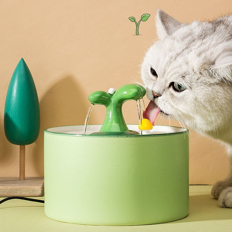 Cat Fountain - SpringFlow™-1000ml-Green-State of Style