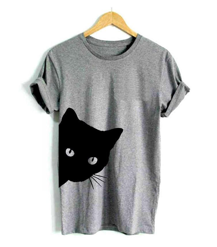 Cat Lover Women's T-Shirt – Maja-Gray-S-State of Style