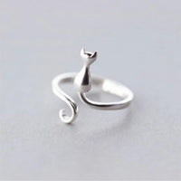Cat Ring | Elegant Silver Animal Jewellery for Women-State of Style
