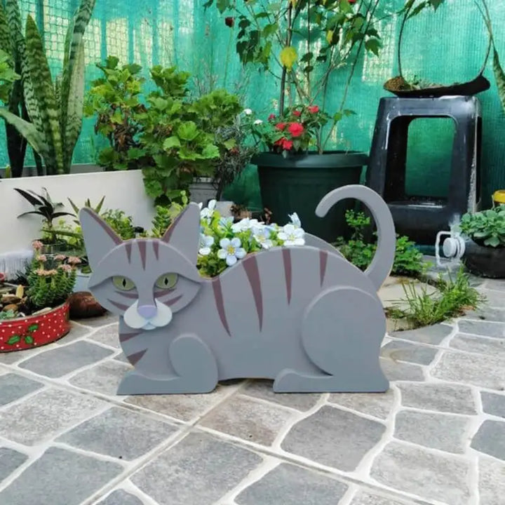 Cat-Shaped DIY Planter - KittyKraft-Ginger Silver-State of Style
