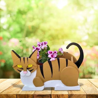 Cat-Shaped DIY Planter - KittyKraft-Ginger Yellow Eye-State of Style