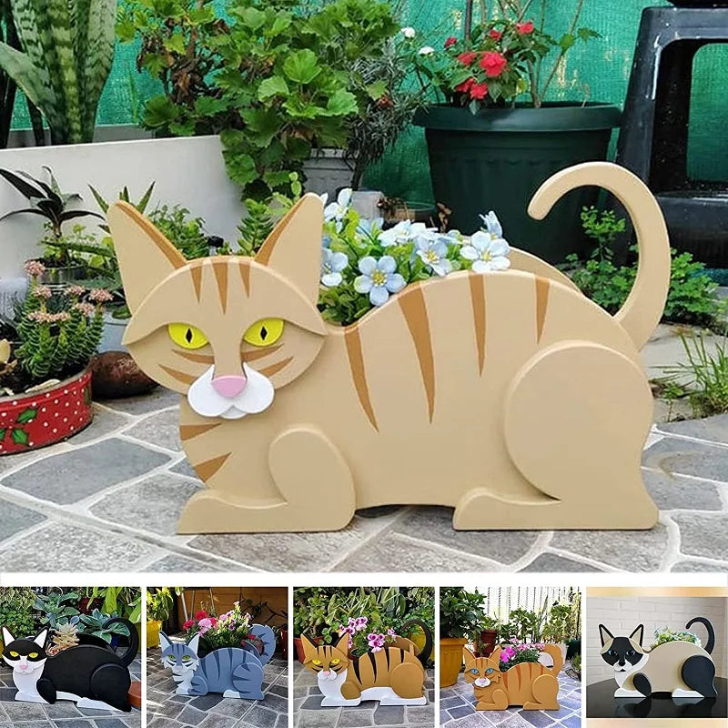 Cat-Shaped DIY Planter - KittyKraft-White-State of Style