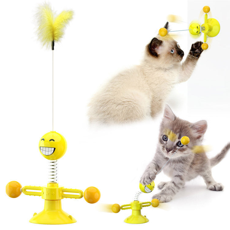 Cat Windmill Scratching and Play Station - TwirlPaws-Yellow Feather man-State of Style