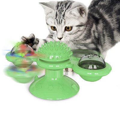 Cat Windmill Scratching and Play Station - TwirlPaws-Yellow-State of Style