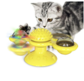 Cat Windmill Scratching and Play Station - TwirlPaws-Yellow-State of Style