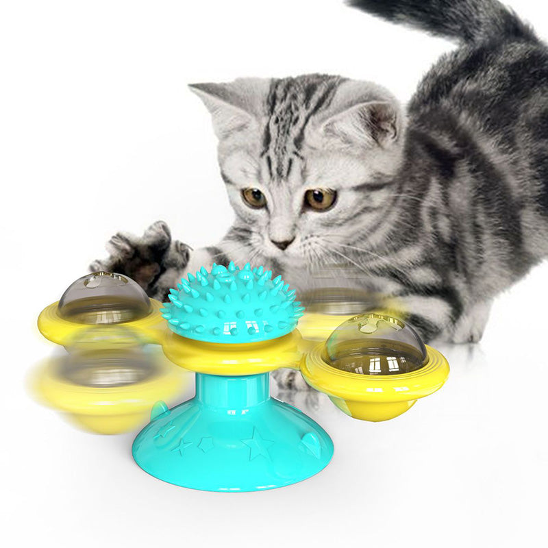 Cat Windmill Scratching and Play Station - TwirlPaws-Yellow-State of Style
