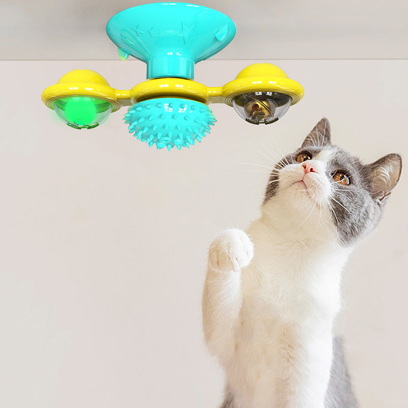 Cat Windmill Scratching and Play Station - TwirlPaws-Yellow-State of Style