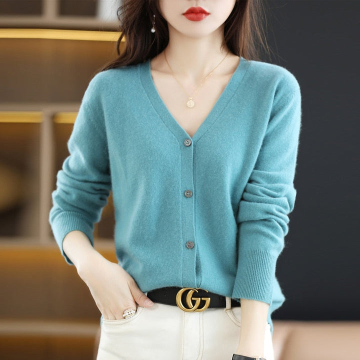Catheline Shirt I Airy Basic Pullover for Women-Moss Green-S-State of Style
