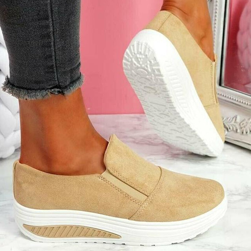 CathelineSneaks I Sporty sneakers for women-Khaki-3.0-State of Style