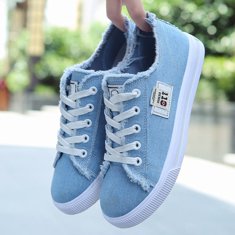 CatootjesSneaks I Low-Cut Sneakers for Women-Blue-3.0-State of Style