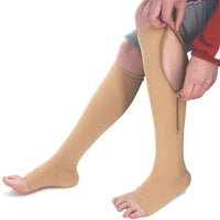 CatootjesSocks | Women's Compression Socks with Zipper-Beige-S-M-State of Style