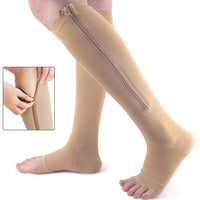 CatootjesSocks | Women's Compression Socks with Zipper-Beige-S-M-State of Style