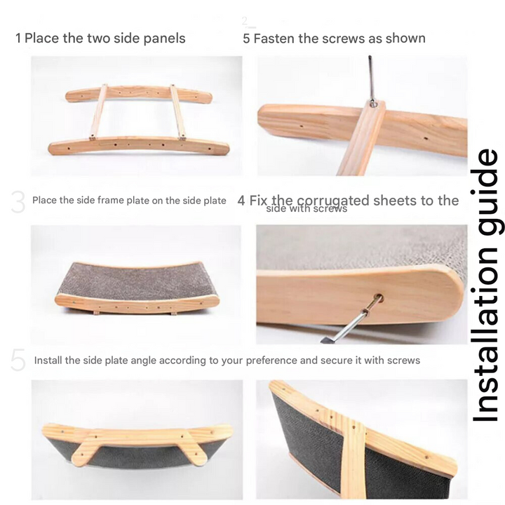 Cats Scratched - Luna-Bed frame with Scratching Board-State of Style