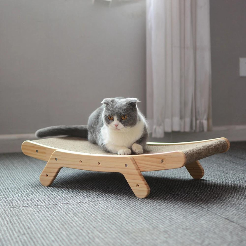 Cats Scratched - Luna-Bed frame with Scratching Board-State of Style