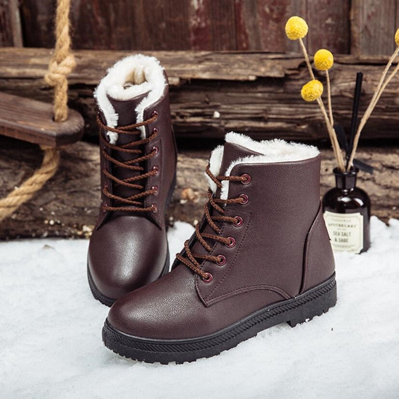 CatuutjeBoots I Leather-Lined Boots for Women-Wine Red-3.5-State of Style