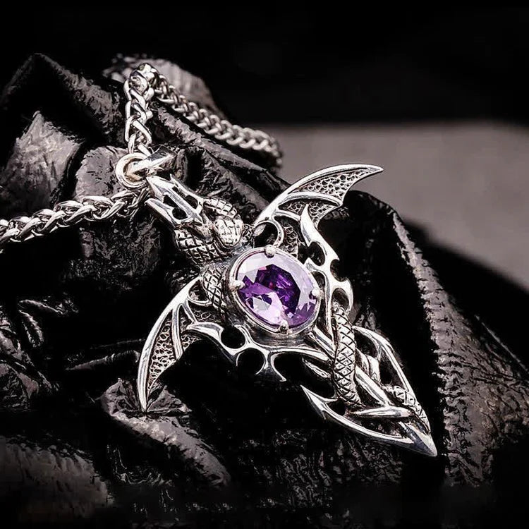 Vintage Demon Crystal Necklace