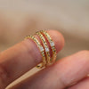 Aurora Gold-Plated Sterling Silver Zirconia Ring