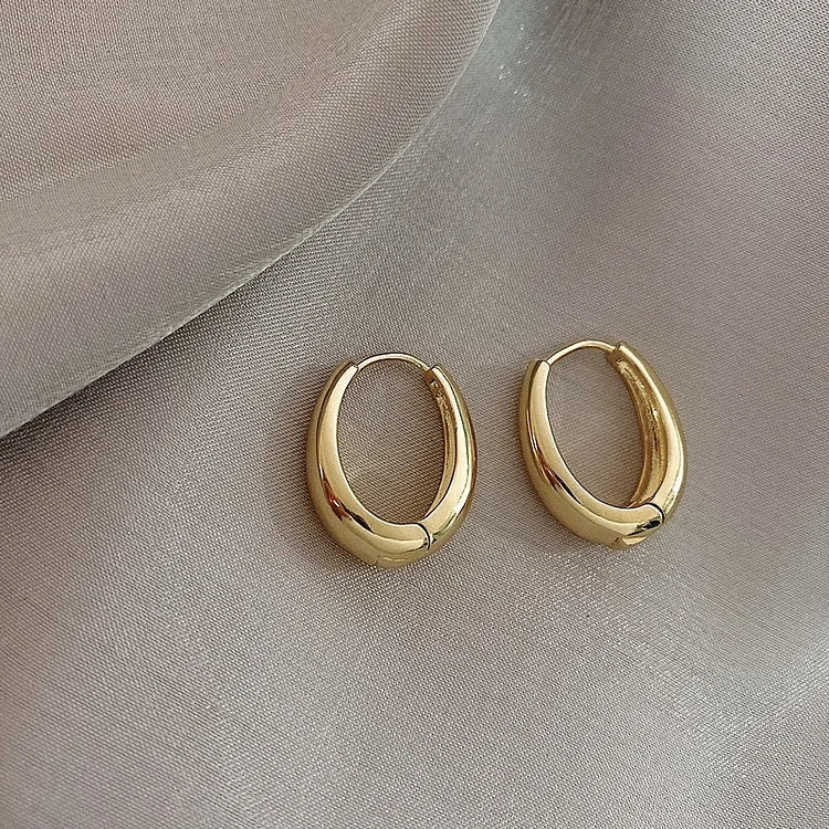 Gold Hoops Earrings - Elisa