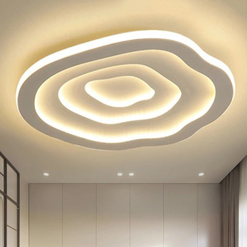 Ceiling Acrylic Lamp with Warm & White LED Light - Auralis-White-40 cm-State of Style