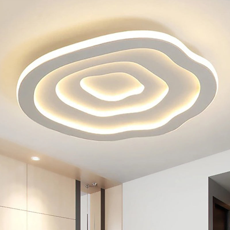 Ceiling Acrylic Lamp with Warm & White LED Light - Auralis-White-40 cm-State of Style