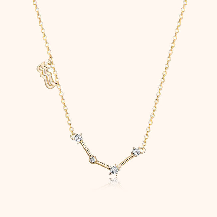 Celestia Zodiac Astrology Necklace – Celestia-Gold-Aquarius-State of Style