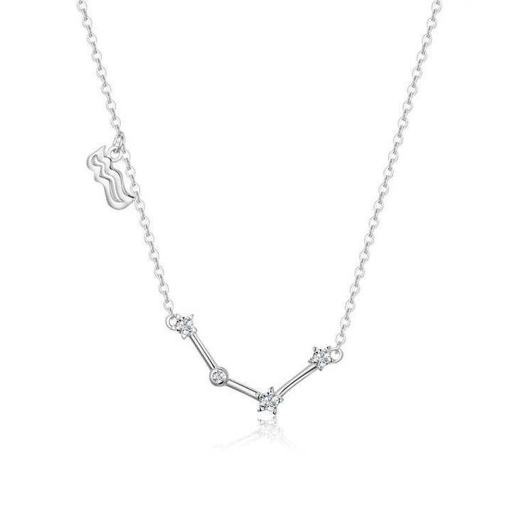 Celestia Zodiac Astrology Necklace – Celestia-Silver-Aquarius-State of Style