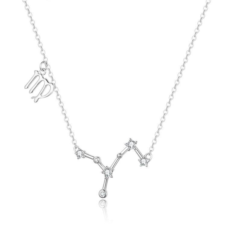 Celestia Zodiac Astrology Necklace – Celestia-Silver-Virgo-State of Style