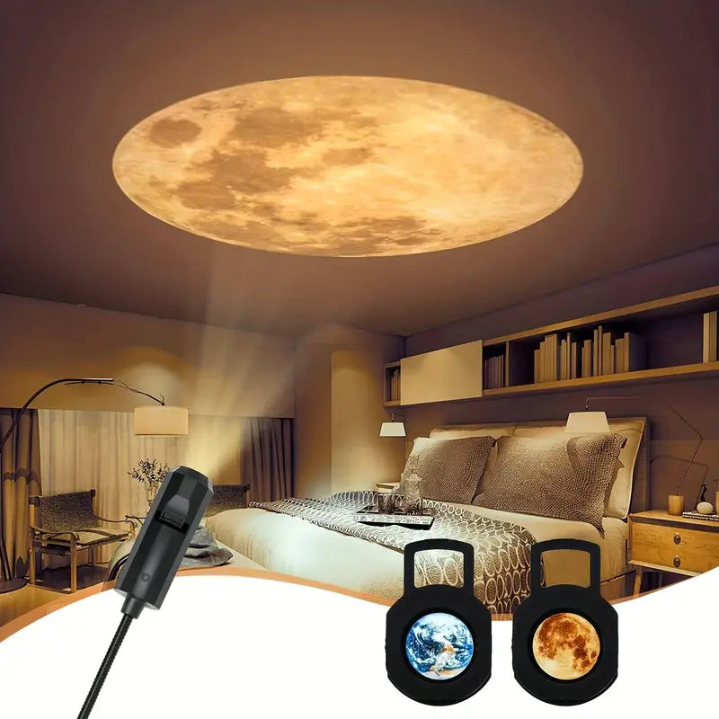 CelestiaGlow Earth and Moon Projector Lamp-Earth-State of Style