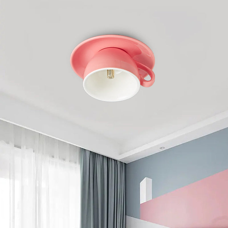 CeramiLux Morandi Coffee Cup Ceiling Light – CeramiLux-Pink-State of Style
