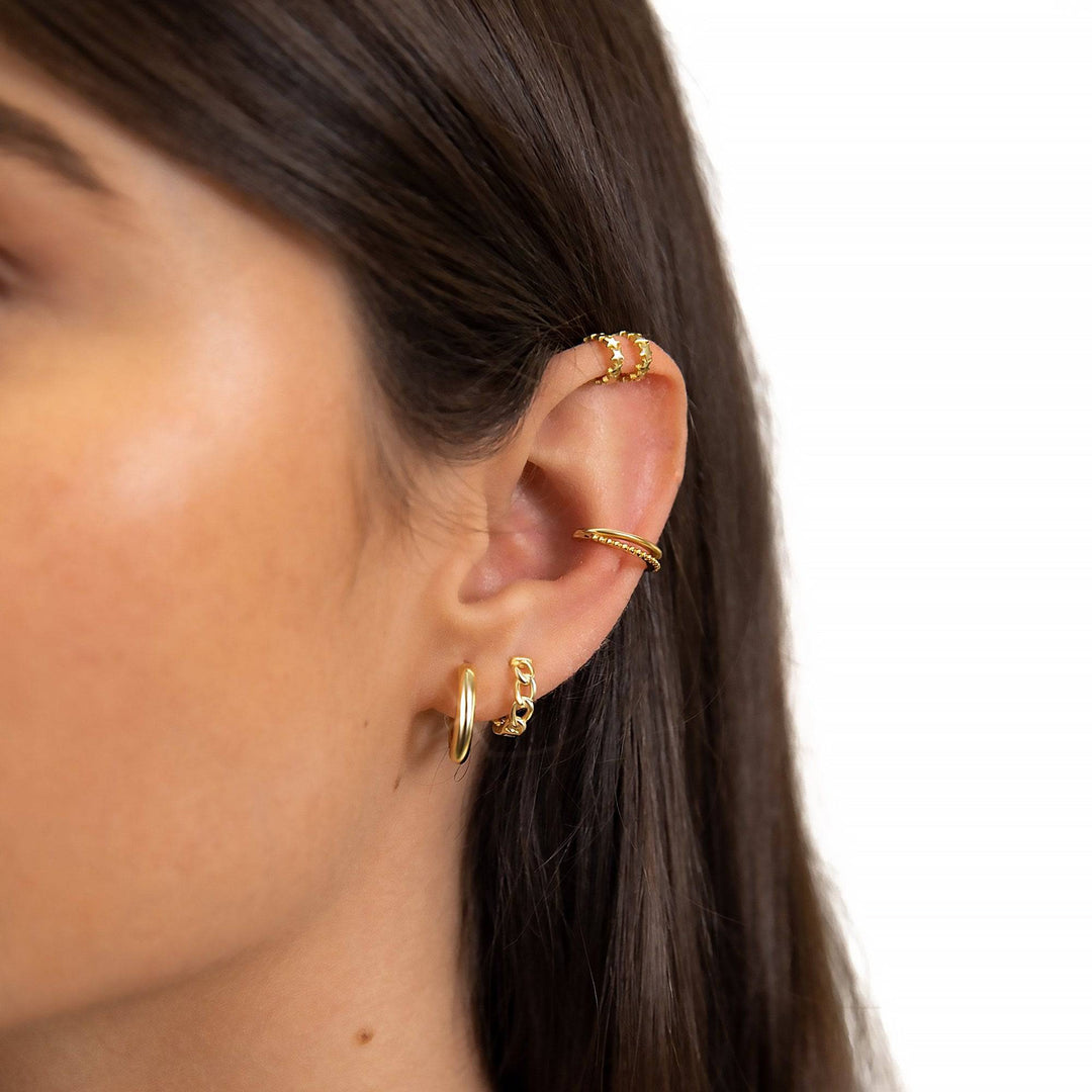 Chain-Shaped Earrings - Noa-Silver-State of Style