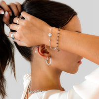 Chain-Shaped Earrings - Noa-Silver-State of Style