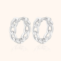 Chain-Shaped Earrings - Noa-Silver-State of Style