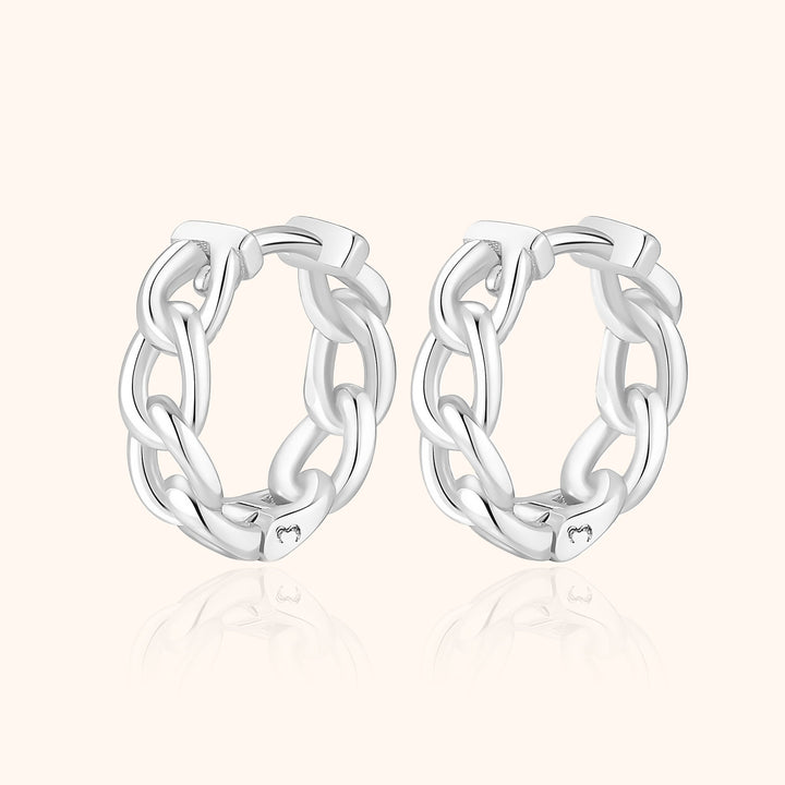 Chain-Shaped Earrings - Noa-Silver-State of Style