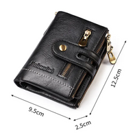 Chained Retro Leather Wallet-Black-State of Style