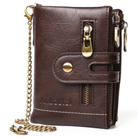 Chained Retro Leather Wallet-Coffee-State of Style