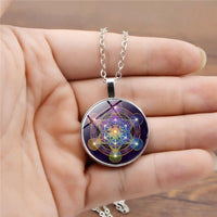 Chakra Pendant with Metatron's Cube - Solantra-Gold-State of Style