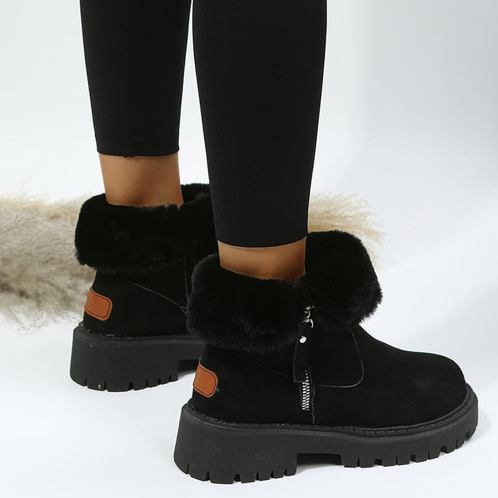 ChantelleBoots I Women's Wool-Lined Snow Boots-Black-4.5-State of Style