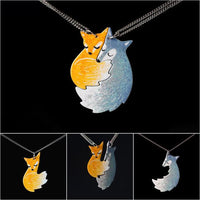 Charming Fox and Wolf Couple Necklace-State of Style