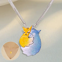 Charming Fox and Wolf Couple Necklace-State of Style